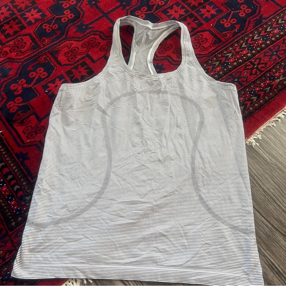 Lululemon Swiftly Tech Tank Top Black & White stripe